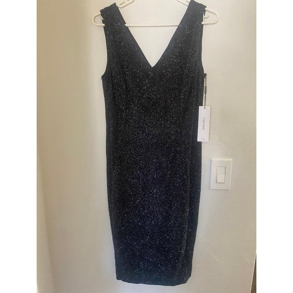 Calvin Klein Black Sparkle Dinner Dress